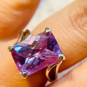 purple Gemstone sterling silver Ring size 7.5